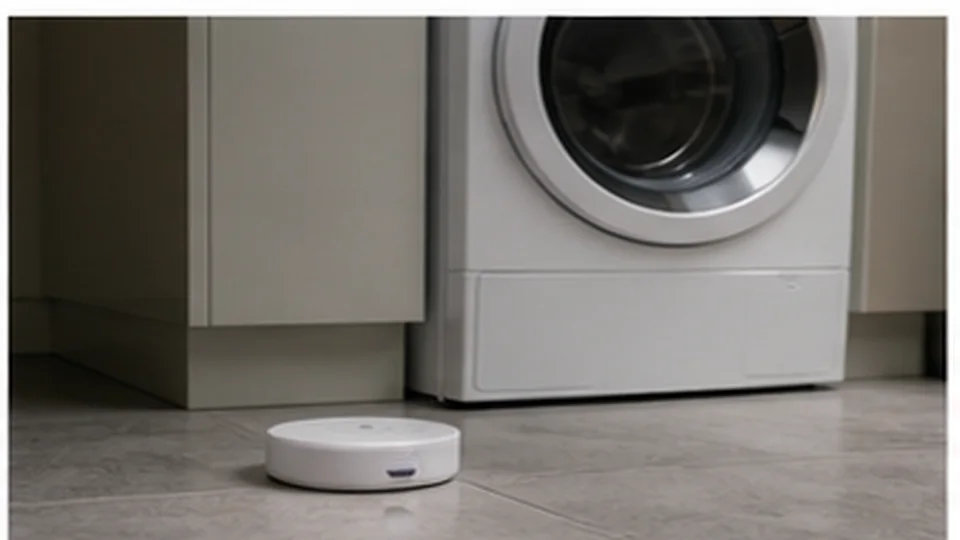 Lifestyle scene illustrating Water Leak Sensors for Laundry Rooms and Sinks