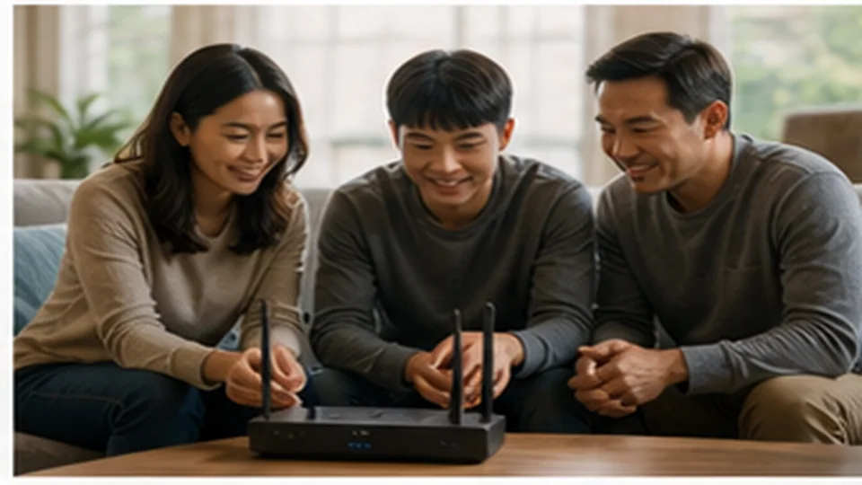 Lifestyle scene illustrating Parental-Control Routers for a Connected Family